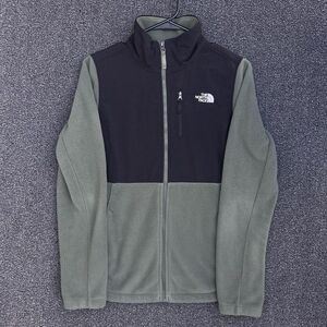 The North Face Jacket Women's Small‎ Green & Black Denali Fleece Retro